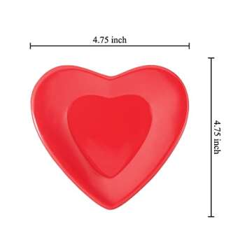 UPware Heart Shaped Dessert Plates for Romantic Occasions