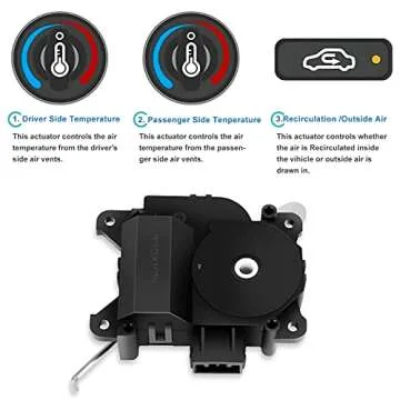 ECCPP Heater Air Blend Door Actuator fit for Honda for Odyssey 1999-2004,for Honda for Pilot 2003-2008 Hvac Heater Blend Door Actuator Replace 604-946 79160S0XA01