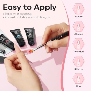 Modelones Poly Gel Nail Kit with 48W Lamp & 6 Colors