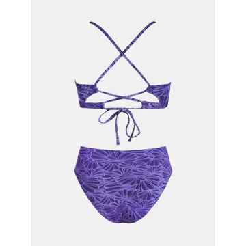 CUPSHE Women's High Waisted Scalloped Bikini Set