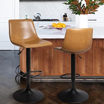 Waleaf Adjustable Swivel Bar Stools Set of 2 for Kitchen