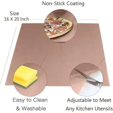 Reusable PTFE Teflon Sheets for Heat Press Non-Stick Crafting