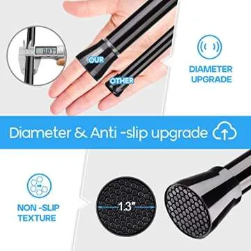 Adjustable Tension Curtain Rod for Windows 28 to 48 Inch