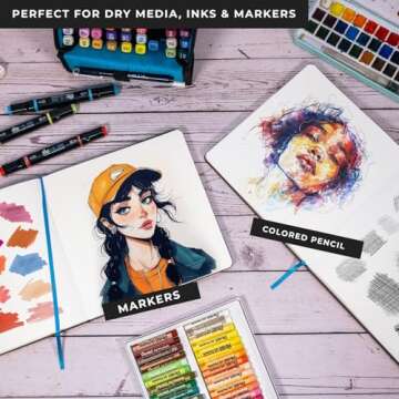 Illo Sketchbook 8" x 8" Heavyweight Paper for Artists