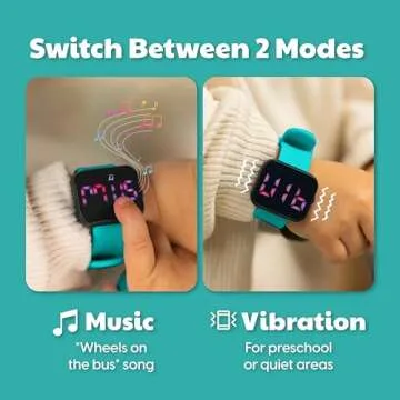 Potty Training Watch for Kids V2 – A Water Resistant Potty Reminder Device for Boys & Girls to Train Your Toddler with Fun/Musical & Vibration Interval Reminder with Potty Training eBook (Turquoise)
