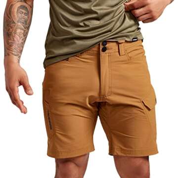 TRUEWERK Men's Tactical Cargo Shorts - Durable & Comfortable