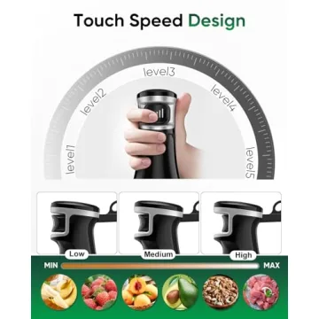 1100W Immersion Blender - 5 in 1 Handheld Kitchen Tool