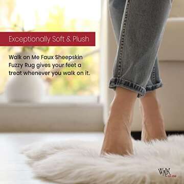 Silky Soft Faux Fur Rug - Soft, Non-Slip, Machine Washable