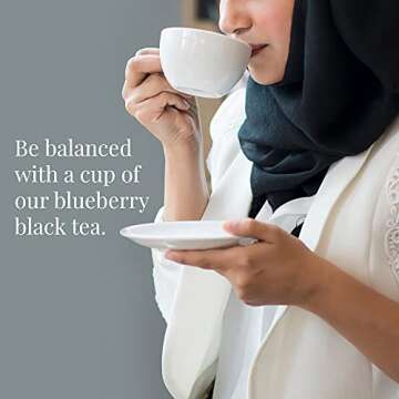 The Republic of Tea Wild Blueberry Tea, 2.8 oz Tin | 50 Tea Bags, Gourmet Black Tea | Caffeinated