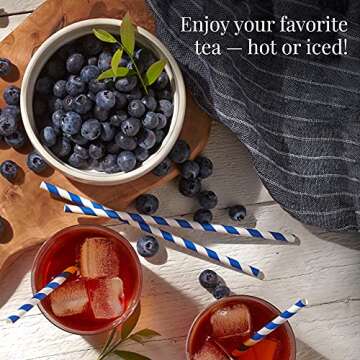 The Republic of Tea Wild Blueberry Tea, 2.8 oz Tin | 50 Tea Bags, Gourmet Black Tea | Caffeinated