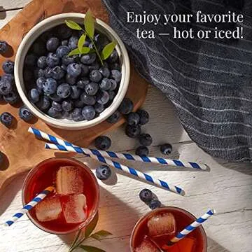 The Republic of Tea Wild Blueberry Tea, 2.8 oz Tin | 50 Tea Bags, Gourmet Black Tea | Caffeinated