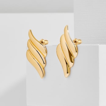 Elegant Gold Geometric Stud Earrings for Women