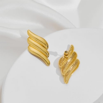 Elegant Gold Geometric Stud Earrings for Women