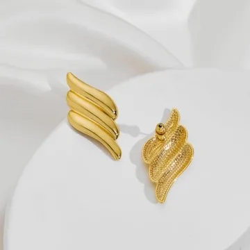 Elegant Gold Geometric Stud Earrings for Women