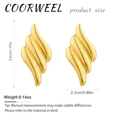 Elegant Gold Geometric Stud Earrings for Women
