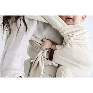 Lalabu Simple Baby Wrap | Forget The Complex Baby Sling Wrap, Grab a Simple No-Tie, Comfortable & Easy-to-Use Lalabu Baby Wearing Wrap | Infant Baby Carrier Wrap for 3 Months - 2 Years (Natural)