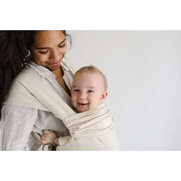 Lalabu Simple Baby Wrap | Forget The Complex Baby Sling Wrap, Grab a Simple No-Tie, Comfortable & Easy-to-Use Lalabu Baby Wearing Wrap | Infant Baby Carrier Wrap for 3 Months - 2 Years (Natural)