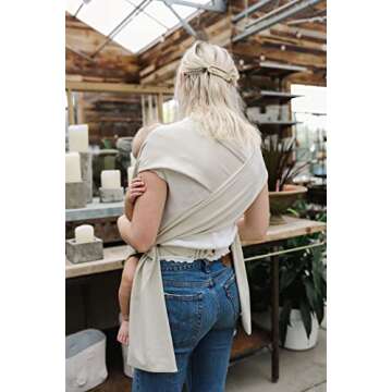 Lalabu Simple Baby Wrap | Forget The Complex Baby Sling Wrap, Grab a Simple No-Tie, Comfortable & Easy-to-Use Lalabu Baby Wearing Wrap | Infant Baby Carrier Wrap for 3 Months - 2 Years (Natural)