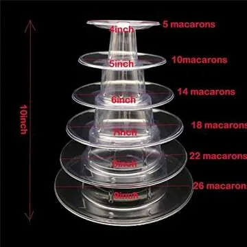 6 Tiers Round Macaron Tower Stand for Elegant Party Displays