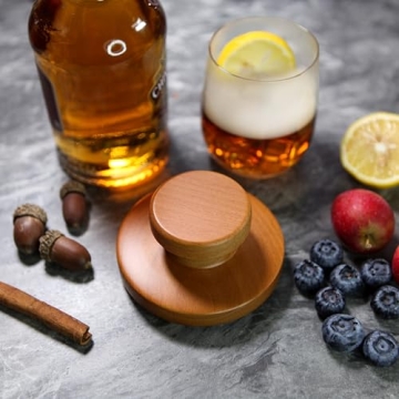 Cocktail Smoker Kit with Troch - 2 Whiskey Glasses 2 Ice Ball Molds 8 Flavor Orange Cinnamon Ginger Anise Wood Chips for Whiskey & Bourbon, Old Fashioned Smoker Set Christmas Birthday Gifts for Men