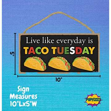 Popfizzy Tacos Sign, Taco Tuesday Sign, Funny Taco Gifts for Taco Lovers, Taco Decorations, Taco The...
