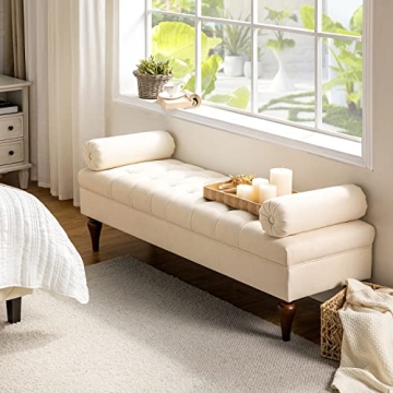 HULALA HOME Extra-Long Upholstered Bedroom Bench