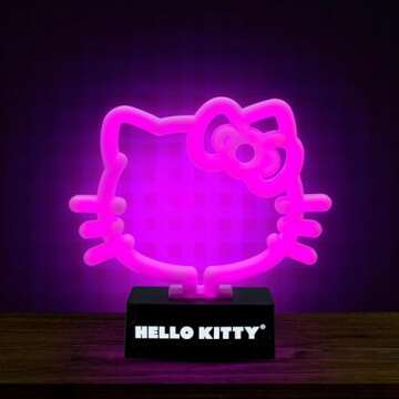 Silver Buffalo Sanrio Hello Kitty Neon LED Lamp - Perfect Mood Light for Any Room