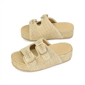 Stylish MICIFA Women's Raffia Platform Sandals for Summer