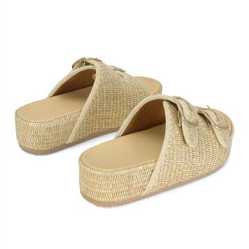 Stylish MICIFA Women's Raffia Platform Sandals for Summer