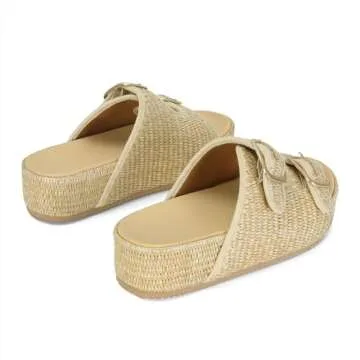 Stylish MICIFA Women's Raffia Platform Sandals for Summer