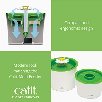 Catit Flower Fountain Triple Filter Cat Hydration System