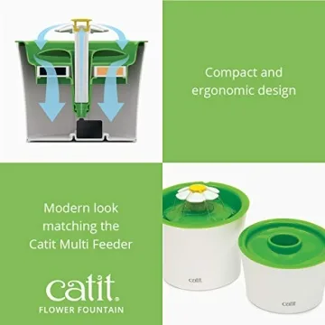 Catit Flower Fountain Triple Filter Cat Hydration System