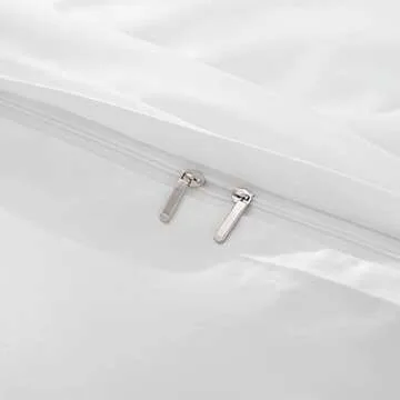 BBANGD Duvet Covers King Size - Ultra Soft and Breathable Bedding King Comforter Cover Set Washed Microfiber 3 Pieces with Zipper Closure Duvet Cover and 2 Pillow Shams (White)