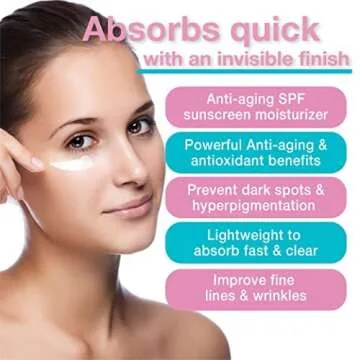 Age Defying SPF 30 Sunscreen Moisturizer Face Cream with Vitamin C, E, & Hyaluronic Acid for Face, N...