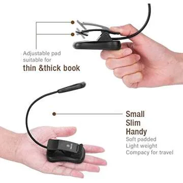 Vekkia Rechargeable 3000K LED Book Light for Cozy Reading