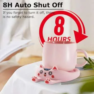 PUSEE Coffee Mug Warmer Auto Shut Off, 3 Temp Coffee Warmer for Desk, Candle Warmer Plate Safely Melt The Candle Releases Scents,Enjoy Your Warm Coffee Tea,Coffee Gifts for Women Men