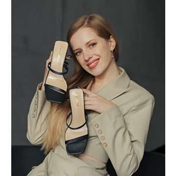 Leevar Trendy Square Toe Heels - Comfortable & Stylish Sandals