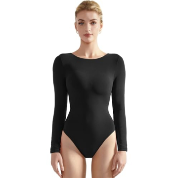 SUUKSESS Women's Buttery Soft Long Sleeve Bodysuit