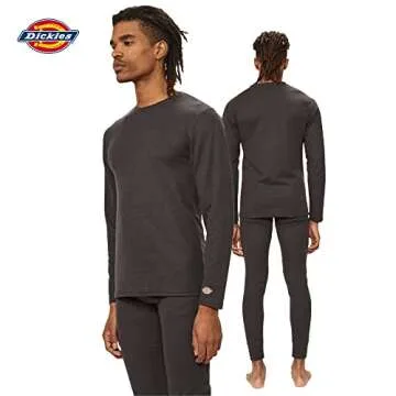 Dickies Mens Long Johns Thermal Underwear Set, 2 Piece Cold Weather Base Layer Set for Men