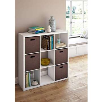 ClosetMaid 4588 Decorative Open Back 9-Cube Storage Organizer, White