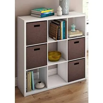 ClosetMaid 4588 Decorative Open Back 9-Cube Storage Organizer, White