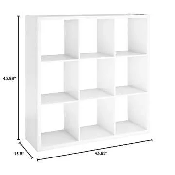 ClosetMaid 4588 Decorative Open Back 9-Cube Storage Organizer, White