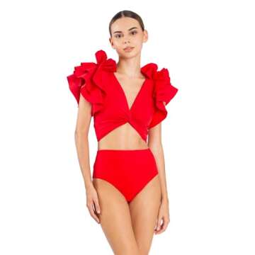 MAYGEL CORONEL, Kai Two Piece, One Size, Red