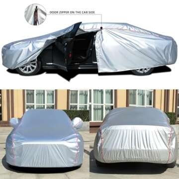Tecoom Car Cover Waterproof All Weather Fit For Tesla Model 3 Toyota Corolla 2000-2023 Honda Civic 1...