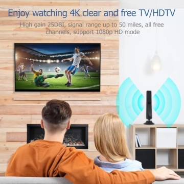 HD Indoor TV Antenna with Signal Booster