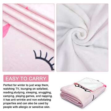 Ivarunner Lash Blanket - Pink Girls Throw Blankets Get Well Gifts for Women, Soft Fall Throw Blanket for Couch Sofa Lash Room Decor, Eyelash Blanket for Women Girls, Flannel Fleece Blanket 50"x 60"
