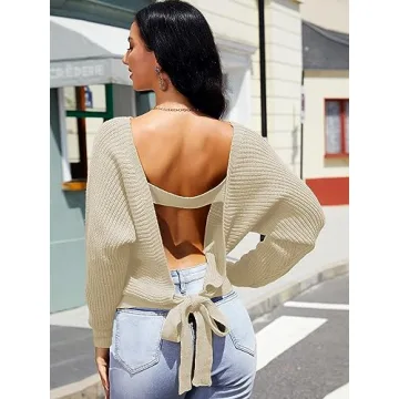 Chic ZAFUL V Neck Cropped Sweater for Trendy Women