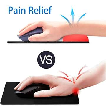 Cute Hello Kitty Mouse Pad Wrist Support, Hello Kitty Desk Accessories Office Supplies Stuff, Kawaii Mousepad Ergonomic Mouse Pad with Wrist Rest for Office Desk Computer Laptop Cat Anime Mouse Pad