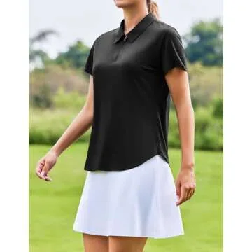 PINSPARK Women's Golf Shirt Short Sleeve UPF 50+ Polo