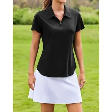 PINSPARK Women's Golf Shirt Short Sleeve UPF 50+ Polo